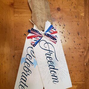 11X4 ~ DOOR TAGS, Wall Hangings ~ CELEBRATE FREEDOM